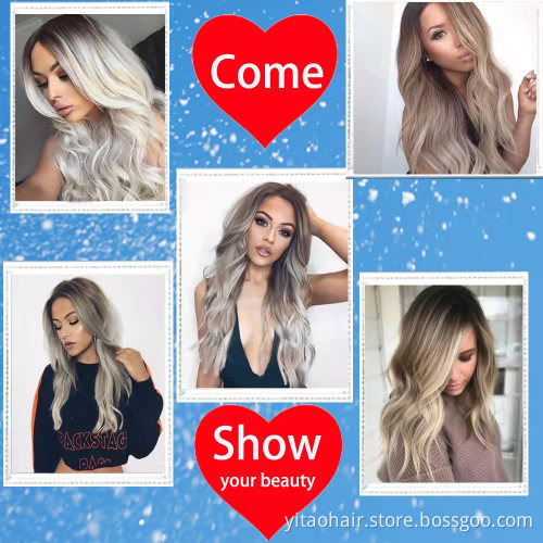 Wholesale price  synthetic braiding long wave hair  ombre slivery  gray  wig deputy synthes tfnadvanced rose net headgear wig